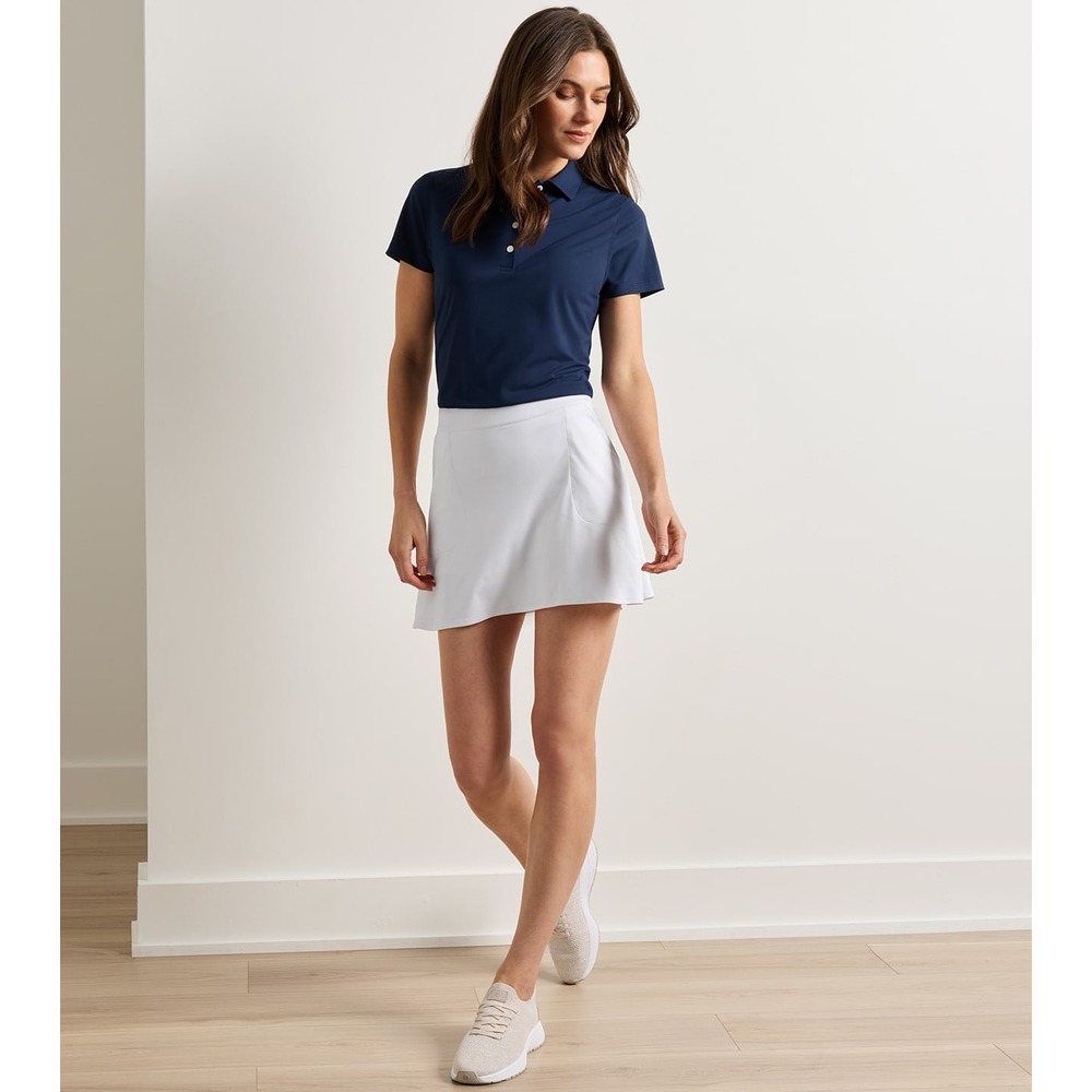 Peter Millar Skort L White Active Golf Tennis UPF 50+ Performance Skirt Golf